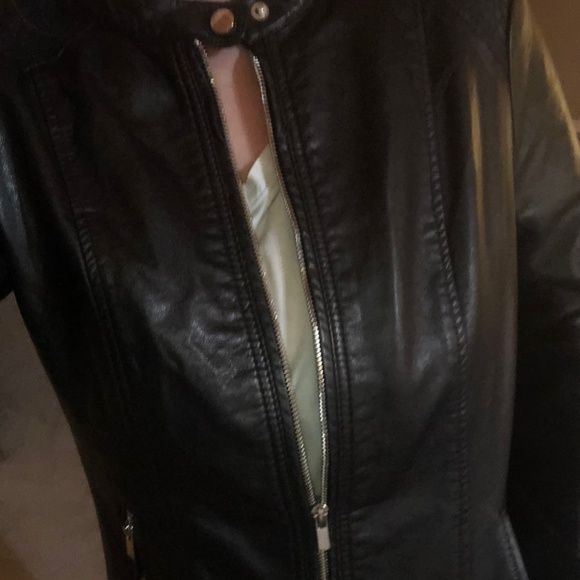 A.N.A - Faux Leather Jacket With Knit feature Black Size L - Picture 5 of 12
